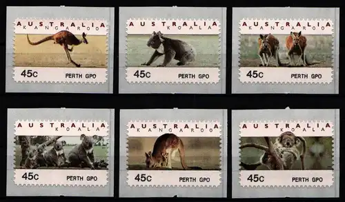 Australien Automatenmarken 40-45 postfrisch #KL216