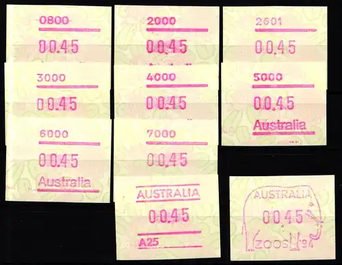 Australien Automatenmarken 36, 37, 39 postfrisch #KL243