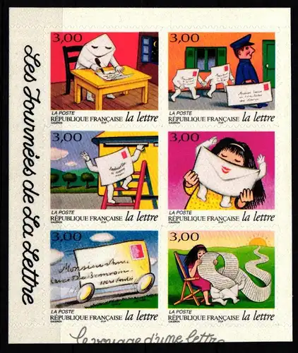 Frankreich 3209-3214 postfrisch Markenheftchen #KL311