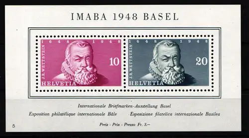 Schweiz Block 13 postfrisch #KL395