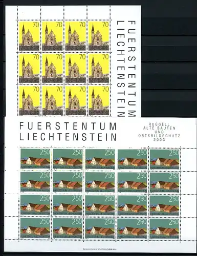 Liechtenstein 1314-1315 postfrisch als Kleinbögen #JV195