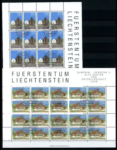 Liechtenstein 1434-1435 gestempelt mit Ersttagsstempel als Kleinbögen #JV181