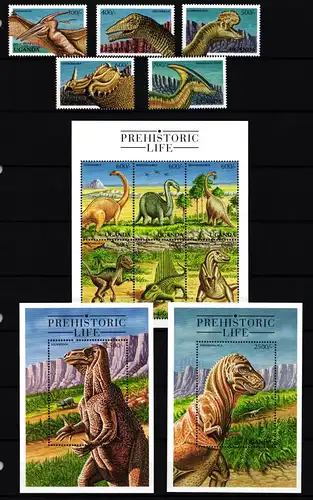 Uganda 1978-1988 + Block 290-291 postfrisch Prähistorische Tiere #JV227