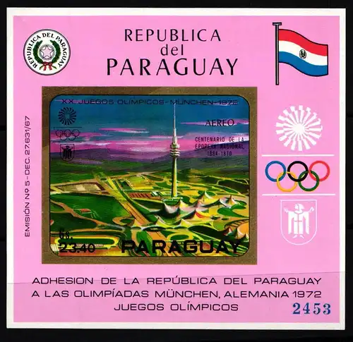 Paraguay Block 142 postfrisch #JU953