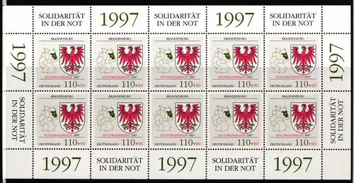 Bund 1941 postfrisch als Kleinbogen #JU934