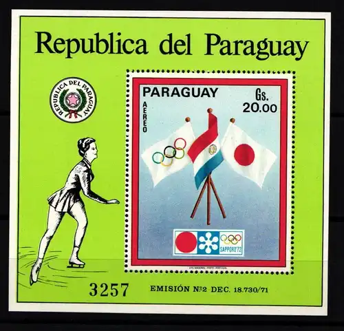 Paraguay Block 178 postfrisch #JU961