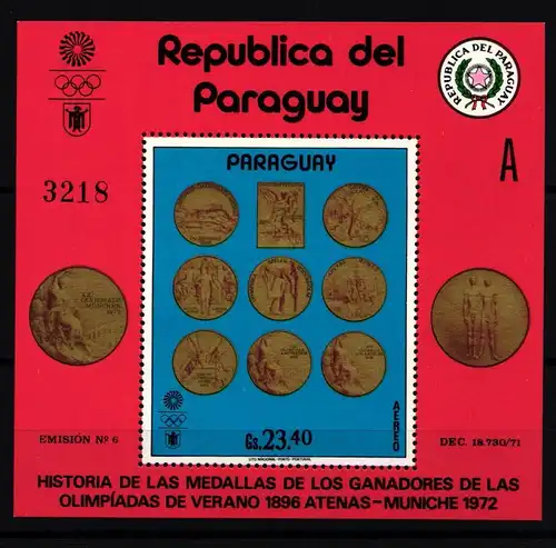 Paraguay Block 195 postfrisch #JU963