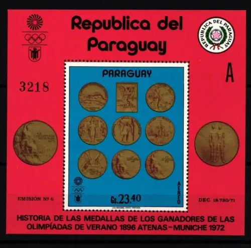Paraguay Block 195 postfrisch #JU963