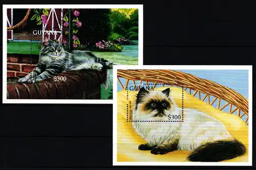 Guyana Block 518-519 postfrisch Katzen #JV245