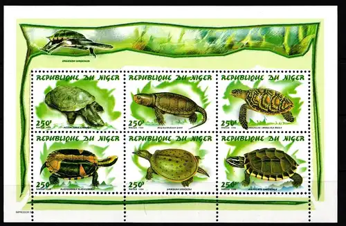 Niger 1518-1523 postfrisch Schildkröten #JV248