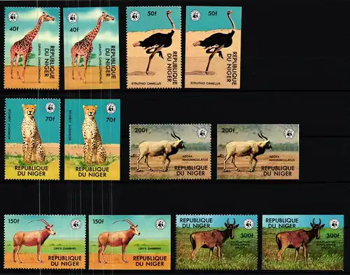 Niger WWF 633-638 postfrisch Wildtiere #JV340