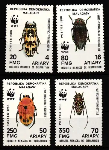 Madagaskar WWF 1157-1160 postfrisch Insekten #JV316