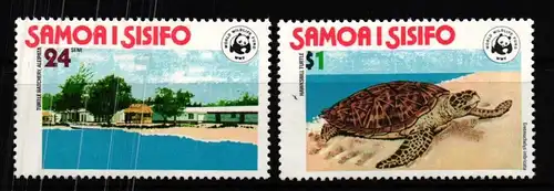 Samoa WWF 370-371 postfrisch Schildkröten #JV343