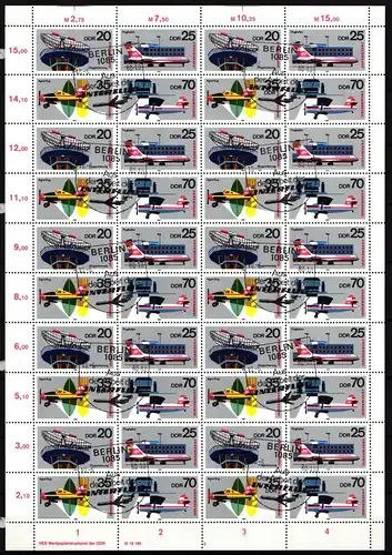 DDR 2516-2519 gestempelt als ZD-Bogen, Ersttagssonderstempel #JV017