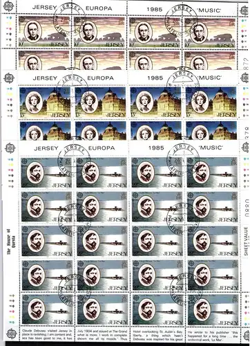 Jersey 347-349 postfrisch als Kleinbögen, Cept #JV031
