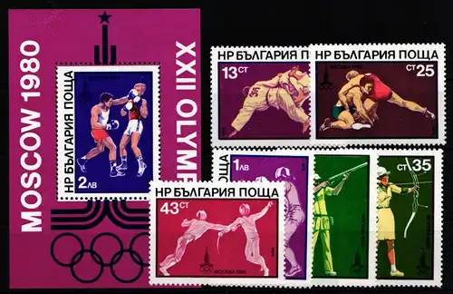 Bulgarien 2853-2858 und Block 99 postfrisch #KM047