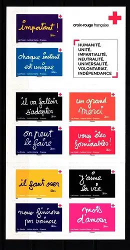 Frankreich 7875-7884 postfrisch als Markenheftchen #KM079