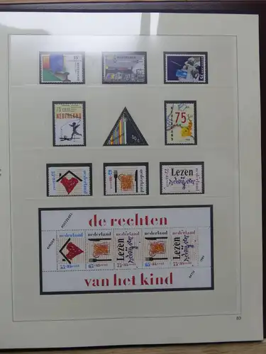 Niederlande 1980-1991 ** besammelt, Mit Markenheftchen im Safe Album #LY401
