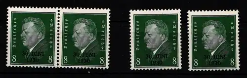 Deutsches Reich 444 mit Falz kleines Lot von 4 Stück #KL412