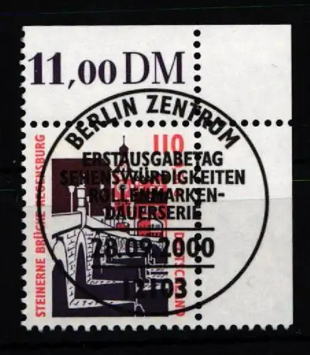 BRD Bund 2140 gestempelt vom Eckrand mit Vollstempel #KL426