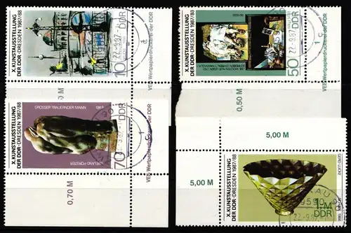 DDR 3124-3127 DV gestempelt bis auf 3127 alle mit Druckvermerk #KL408