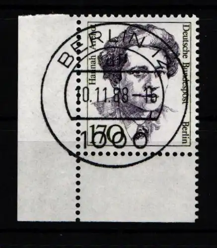Berlin 826 gestempelt vom Eckrand #KL443