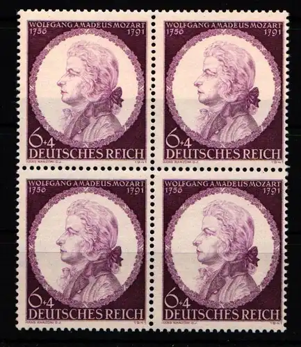 Deutsches Reich 810 postfrisch 4er Block #KL491