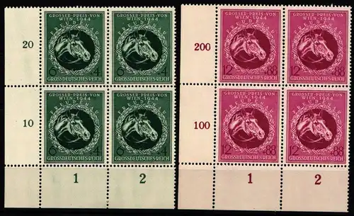 Deutsches Reich 900-901 postfrisch 4er Block vom Eckrand #KL561