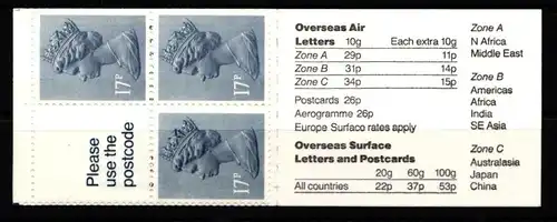 Großbritannien MH 72 II postfrisch Markenheftchen #KL825