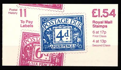 Großbritannien MH 69 postfrisch Markenheftchen #KL819