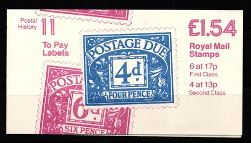 Großbritannien MH 68 postfrisch Markenheftchen #KL817