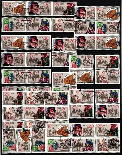 DDR 2716-2721 gestempelt alle Zusammendrucke #JU784