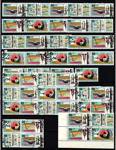 DDR 2557-2560 gestempelt alle Zusammendrucke #JU789