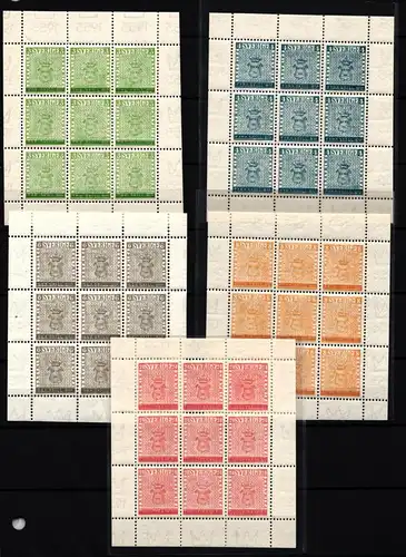 Schweden 406-410 postfrisch als Kleinbögen, z. Teil angetrennt #JU822