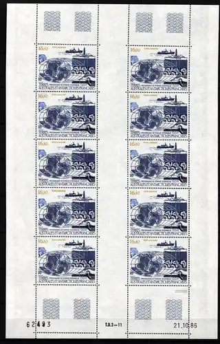 franz. Antarktis (TAAF) 229 postfrisch als Kleinbogen #JU889