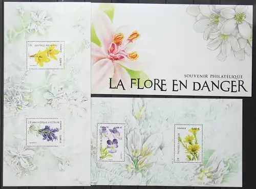 Frankreich 7331+7333, 7332+7334 postfrisch als Block im Folder #KK114