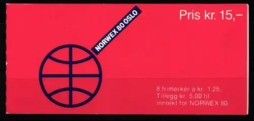 Norwegen 775-782 postfrisch als Markenheftchen #KK136