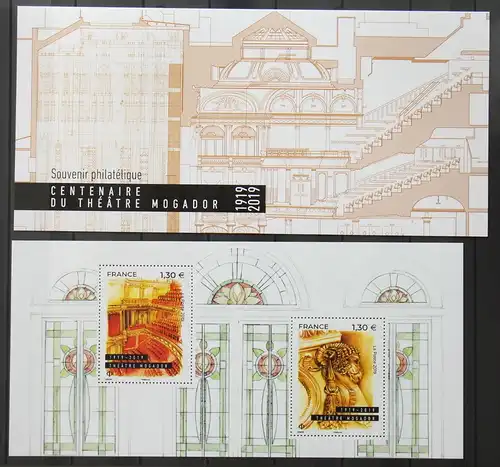 Frankreich 7301-7302 postfrisch als Block im Folder #KK105