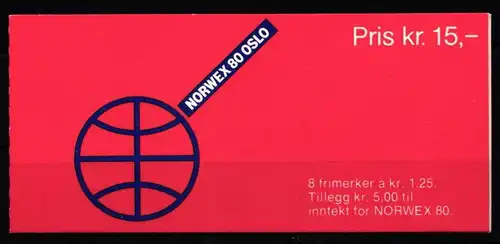 Norwegen 775-782 postfrisch als Markenheftchen #KK137