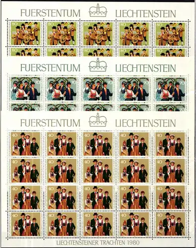 Liechtenstein Kleinbogensatz 754-756 postfrisch #KG639