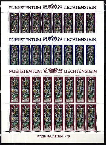 Liechtenstein Kleinbögen 720-722 postfrisch #KG645