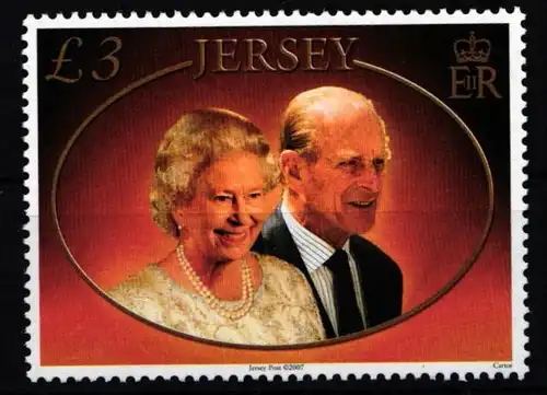 Großbritannien Jersey 1327 postfrisch Queen Elizabeth II und Prinz Philip #KG715