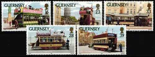 Guernsey 573 - 577 postfrisch Eisenbahn #KG763