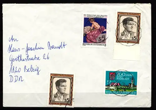 Österreich 1952 gestempelt auf Brief #KJ261