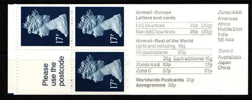 Großbritannien MH 92 postfrisch Markenheftchen #KL868