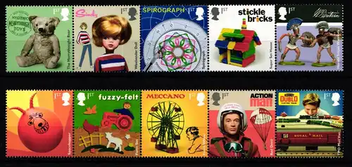 Großbritannien 4080-4089 postfrisch 2 Fünferstreifen #KL979