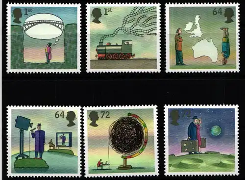 Großbritannien 2502-2507 postfrisch Blockeinzelmarken #KN040