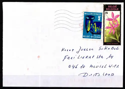 Belgien 1848 gestempelt auf Brief, Eulen #KJ352