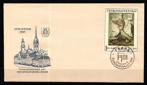 Tschechoslowakei 1670 gestempelt auf Brief, Eulen #KJ379