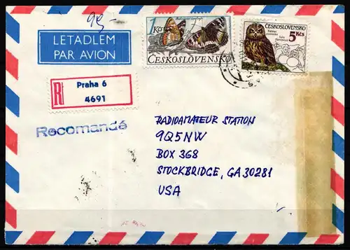 Tschechoslowakei 2879 gestempelt auf Brief, Eulen #KJ382